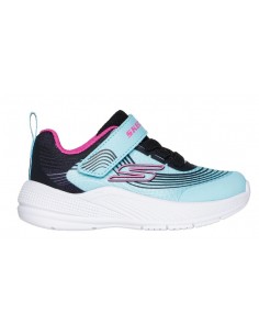 SKECHERS ZAPATILLAS MICROSPEC ADVANCE AZUL/ROSA BEBÉ