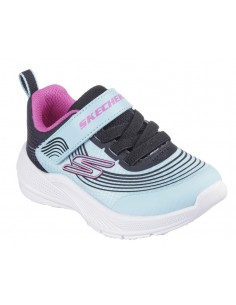 SKECHERS ZAPATILLAS MICROSPEC ADVANCE AZUL/ROSA BEBÉ 2
