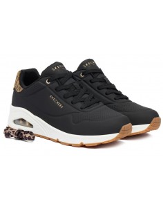 SKECHERS ZAPATILLAS UNO - JUNGLE NITE NEGRO/LEOPARDO MUJER 2
