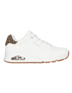 SKECHERS ZAPATILLAS UNO - JUNGLE NITE BLANCO/LEOPARDO MUJER
