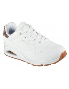 SKECHERS ZAPATILLAS UNO - JUNGLE NITE BLANCO/LEOPARDO MUJER 2