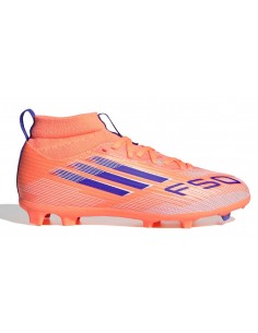 ADIDAS BOTAS F50 LEAGUE MID FG/MG CORAL NIÑOS